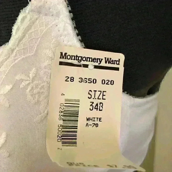 VTG Best Form for Montgomery Ward Deadstock White Padded No-Wire Bra Labeled 34B - Picture 4 of 6